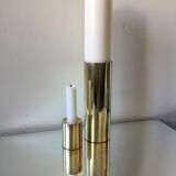 Danish mid century brass candleholders set of 2