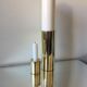 Danish mid century brass candleholders set of 2