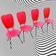 Suite de 4 chaises vintage