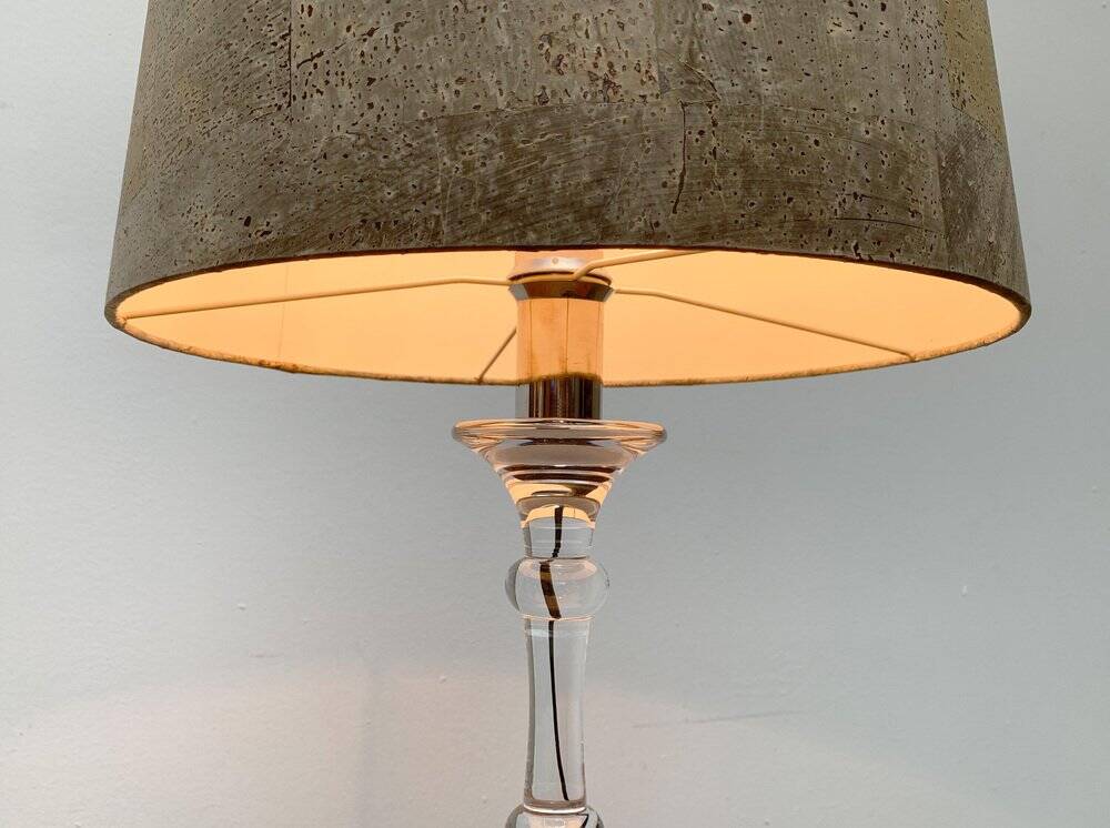 Mid-century German Tiffany glass table lamp by Ingo Maurer, 1960s.