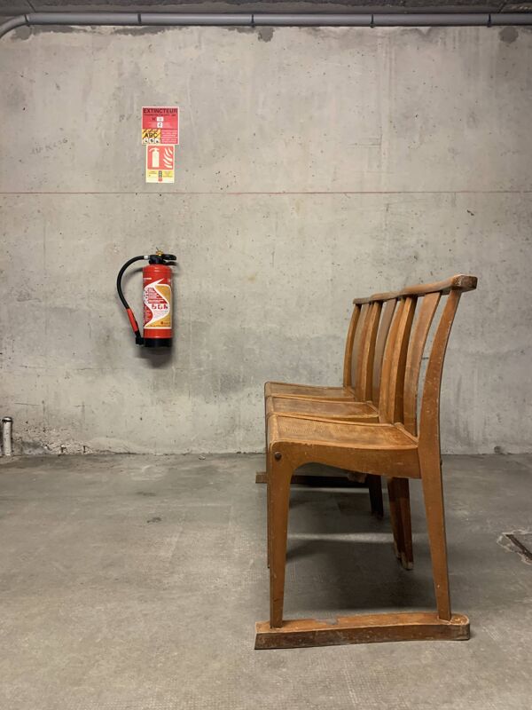 Banc STELLA trois chaises Vintage en Bois Rétro