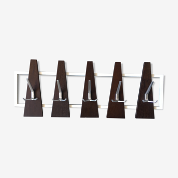 Mid-century modernist wall coat rack, 1950s