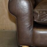 Large leather loveseat Terence Conran Chelsea