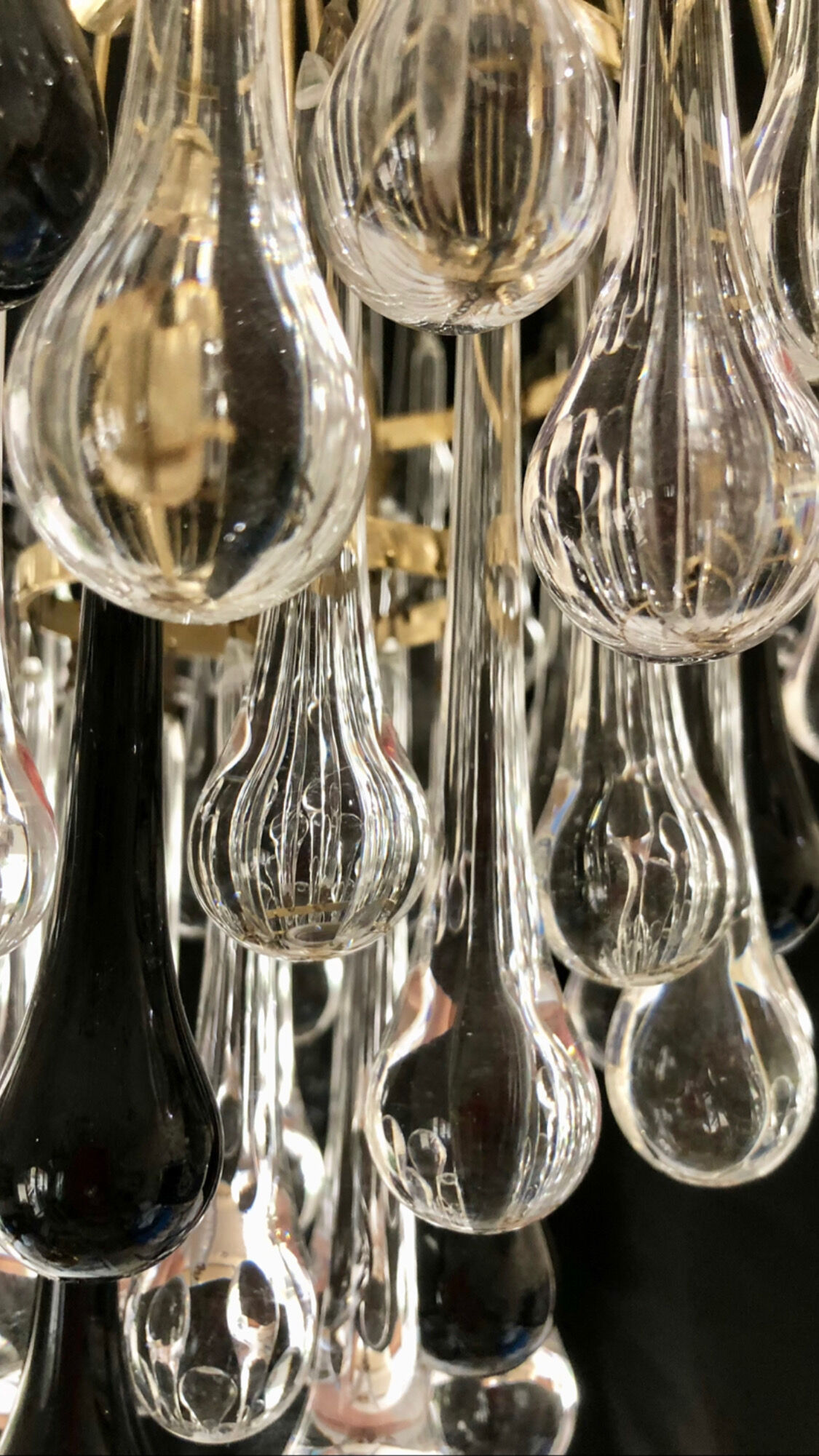 Venini candlestick two-tone glass