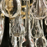 Venini candlestick two-tone glass