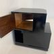 Italian Art Deco Parchment and Black Lacquer Cabinet, 1940s
