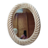 Vintage oval rope mirror. 65 x 50 cm.