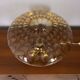 Vintage 1970s amber murano glass table lamp, italian design
