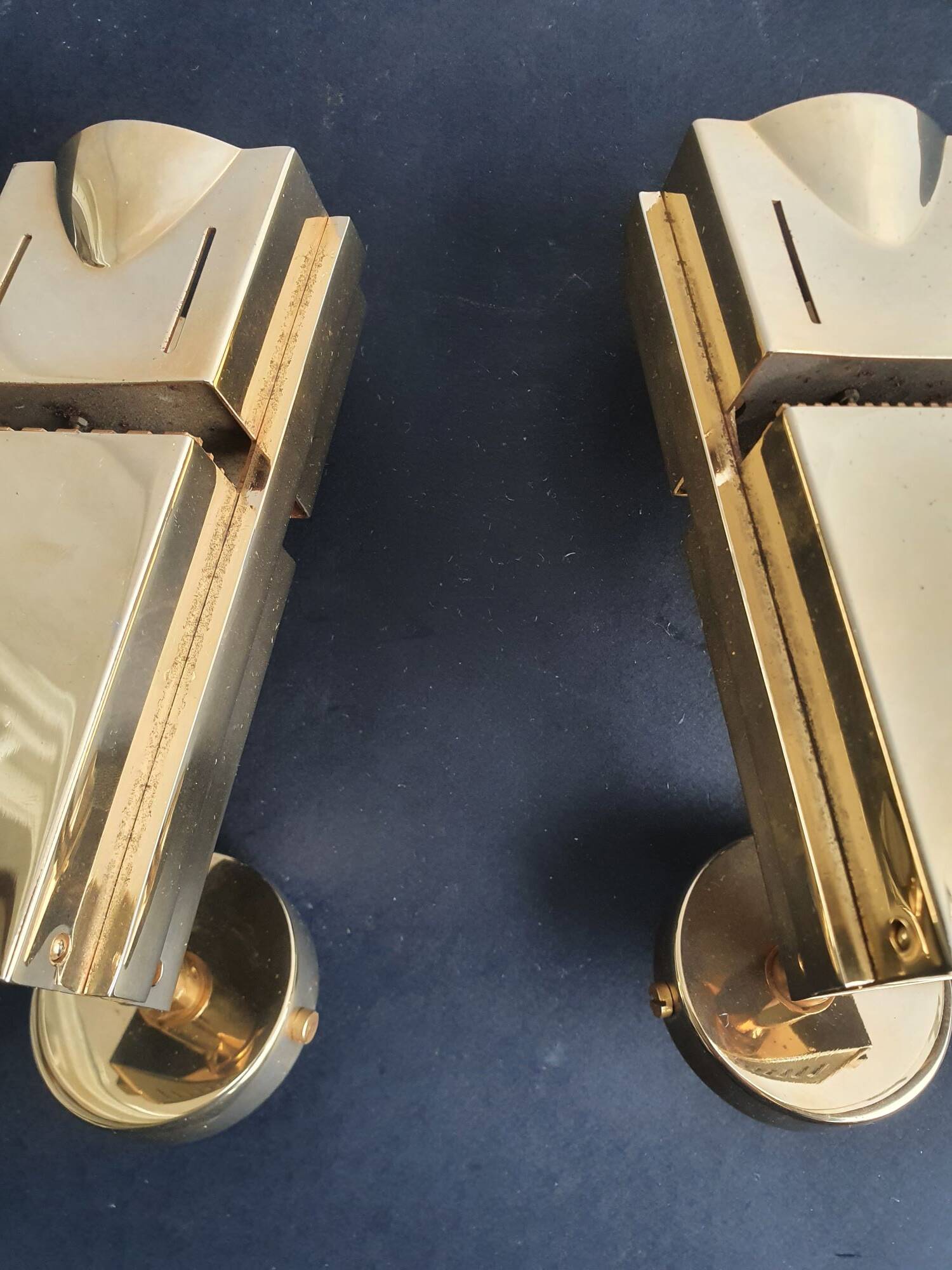 Paire de spots appliques murales loft space age années 70