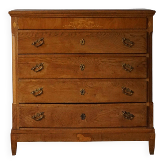 Antique Danish oak commode, made at the end of the 18th century, Louis XVI.