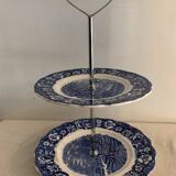 Blue and white porcelain servant or display Palissy Pottery Staffordshire England 1960