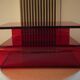 Red Plexiglass Coffee Table from the 1970s, French Design, Aesthetic