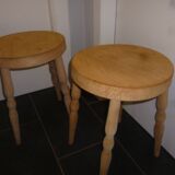 Tabourets en bois Baumann