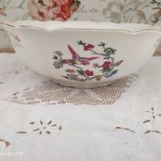 Saladier en faïence k&g lunéville badonviller motif oiseau-lyre