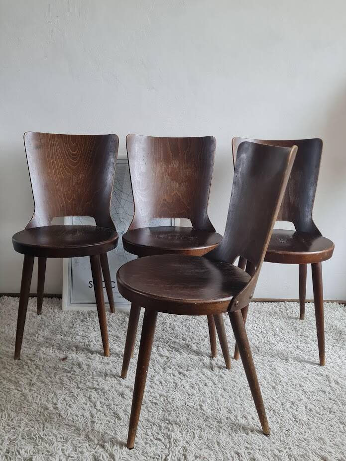 Set of 4 Scandinavian chairs from the 1960s.