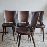 Set of 4 Scandinavian chairs from the 1960s.