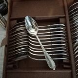 Housewife SFAM model Chambly rocker Louis XV silver metal wooden box