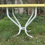 set of table and 4 chairs for garden or terrace in painted metal