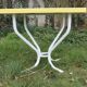 garden or terrace table and 4 painted metal chairs