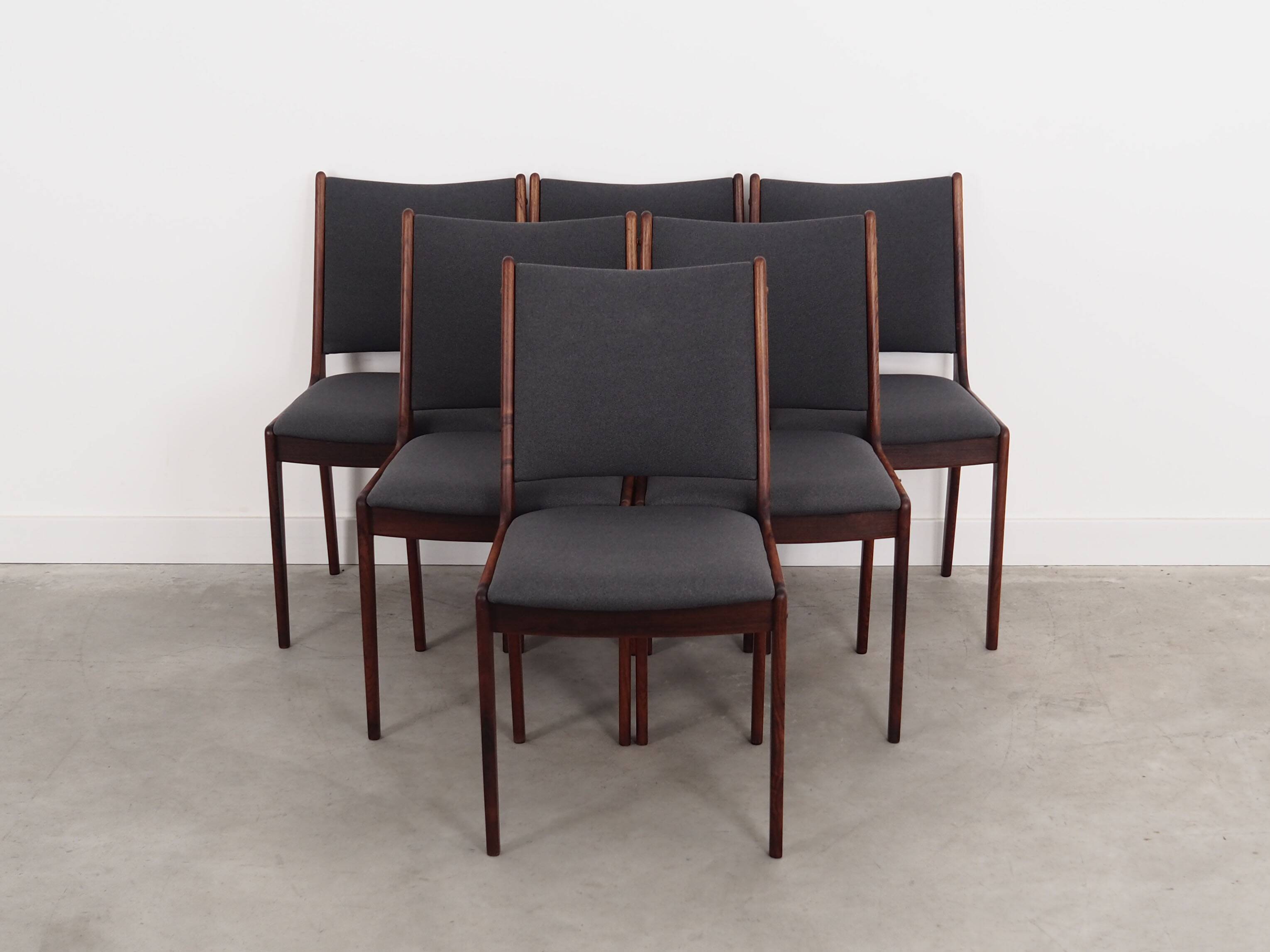 Set of six rosewood chairs, Danish design, 1960s, designer: Johannes Andersen