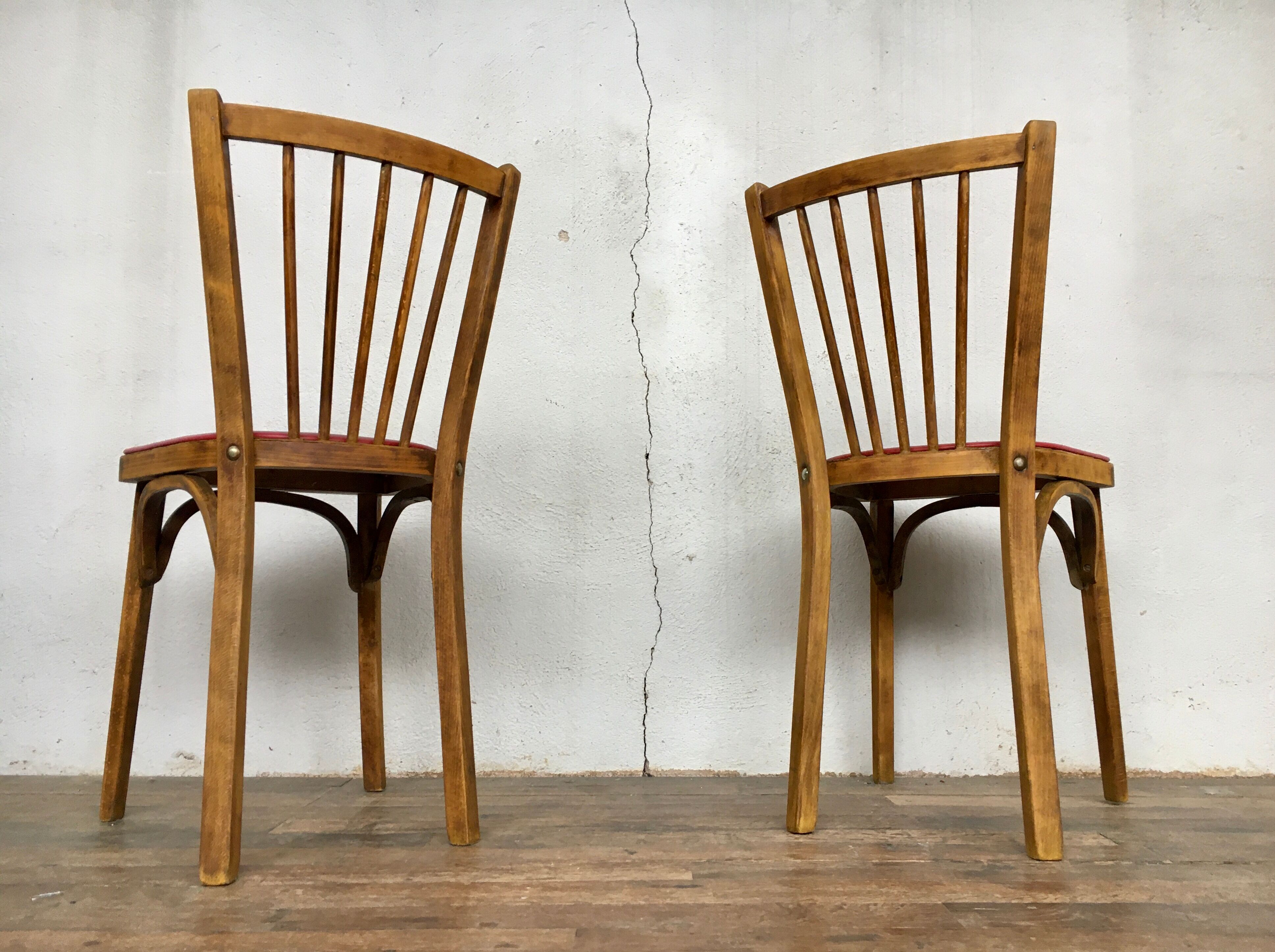 Pair of baumann bistro chairs