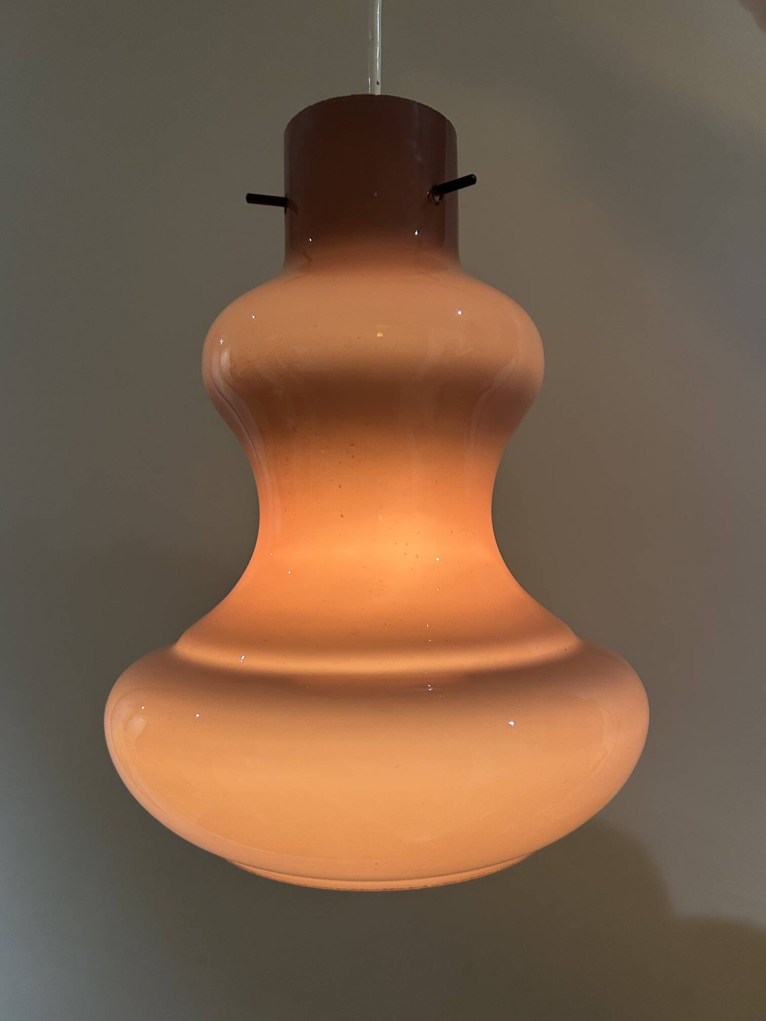 suspension en verre vintage 1970
