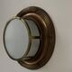 Vintage XL wall light, brass, copper and frosted glass, France, 1930.