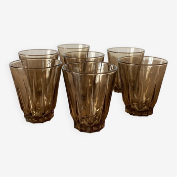 Smoked glass water glasses