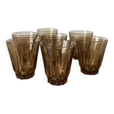 Verres à eau en verre fumé