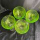 Set of 4 cut crystal white wine glasses