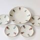 Set of 4 coasters + 1 plate, Winterling Bavaria porcelain, 1960s