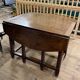 Solid wood farmhouse table with drop leaves