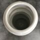 Vase tubular shape MODERNIST in ceramic enamelled White 30.5 cm