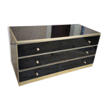 Roche Bobois vintage black lace-up dresser