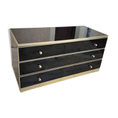 Commode Roche Bobois vintage noir laqué