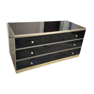 Roche Bobois vintage black lace-up dresser