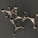 6 stackable metal candle holders by Nagel Konzept Fritz 1970