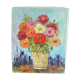 Oil-on-canvas painting 1960 by Mr. Laurent Provençal painter "The anemones"