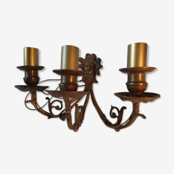 Wall mounted brass Golden 3 lights