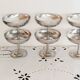Set of 6 large ice cream cups on foot, in 18/10 stainless steel (ref 6)