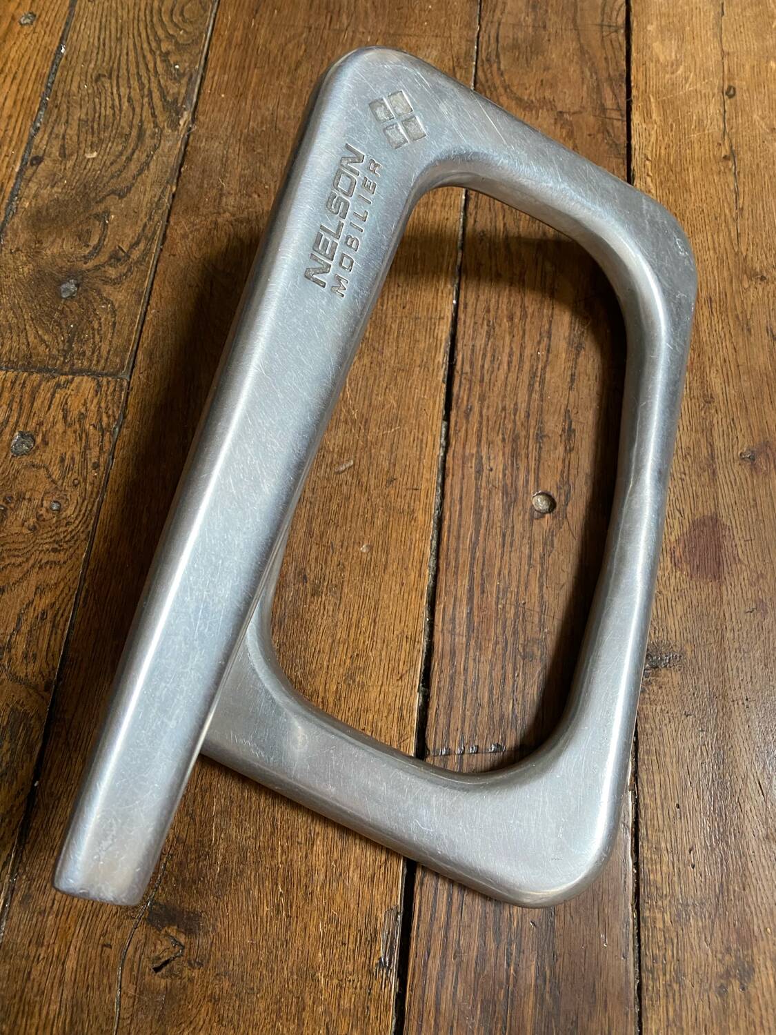 Nelson Mobilier brushed steel designer footrest