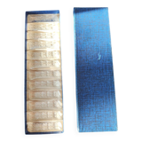 Set of 12 lead crystal knife rests