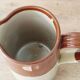 Beige earthenware pitcher, 19th century English pitcher, Lovatt Langley