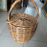 Velvet inner wicker basket