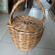 Panier osier intérieur velours