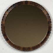 Mid-Century Danish Teak & Rosewood Mirror, 1960s