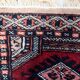 Handmade vintage Uzbek Bukhara mat rug 30cm x 30cm, 1960s