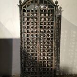 Wrought iron wine cabinet
