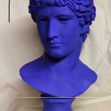 bust Apollo Greek Roman blue design