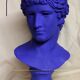 bust Apollo Greek Roman blue design